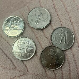 Set of five Canadian Olympic Commemorative Coins